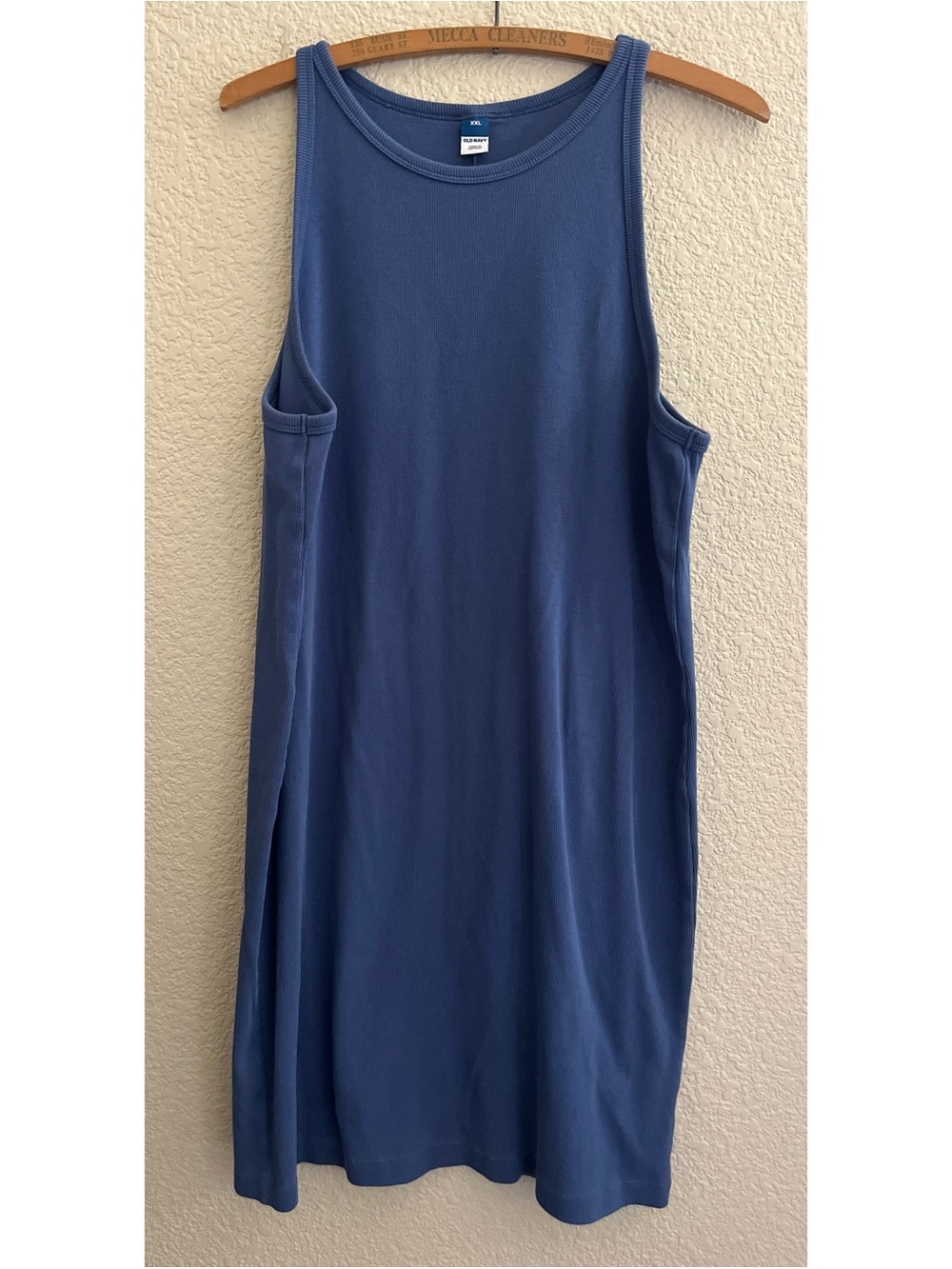 Old Navy Blue Ribbed Midi Dress Women’s Size XXL